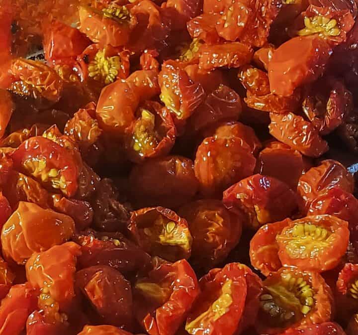 finished roasted cherry tomatoes
