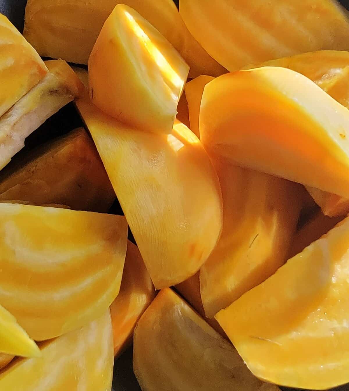 raw golden beets, peeled and cut into wedges
