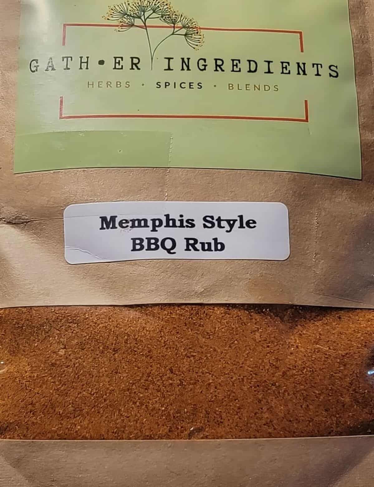 packet of seasoning marked memphis style bbq rub