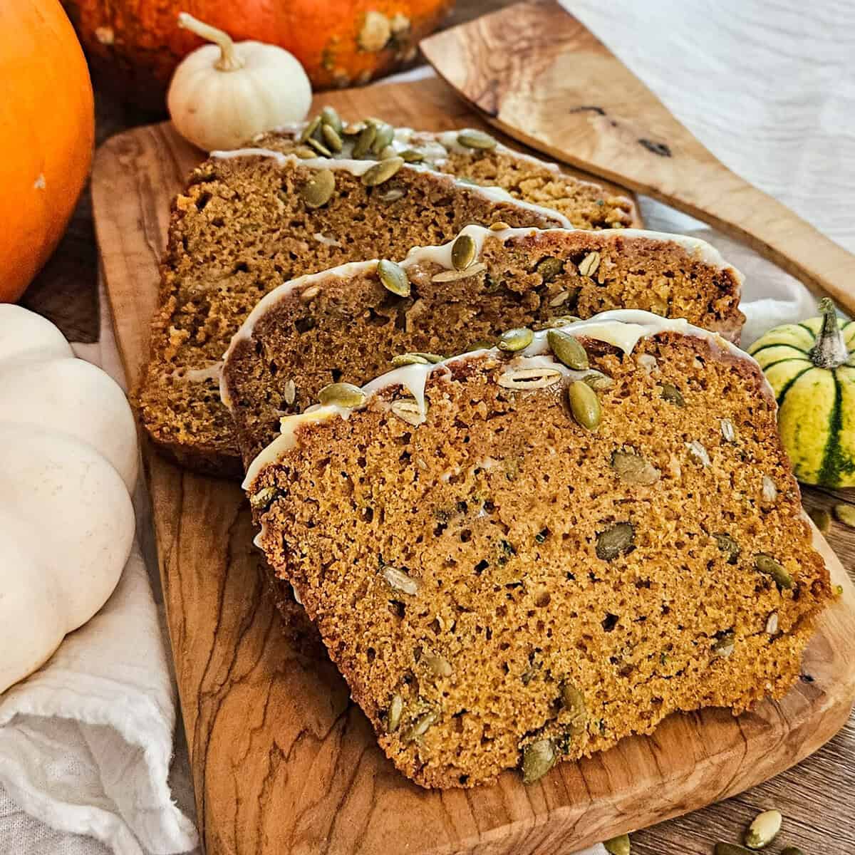 Pumpkin Zucchini Bread with White Chocolate Ganache Recipe