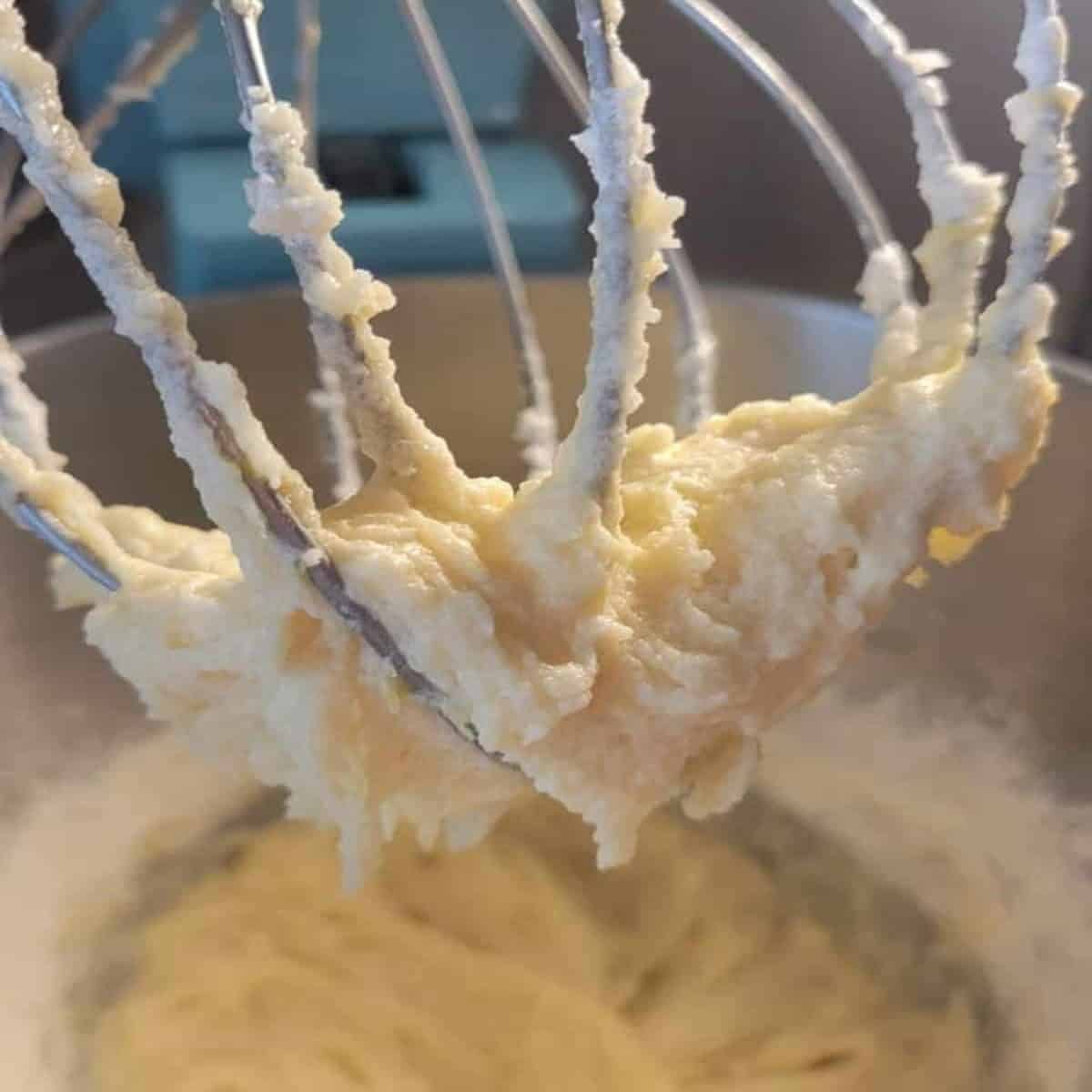 Delicious creamy batter for baking or cooking, essential for cake or bread recipes.