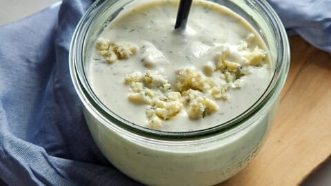 Homemade Creamy Buttermilk Blue Cheese Salad Dressing